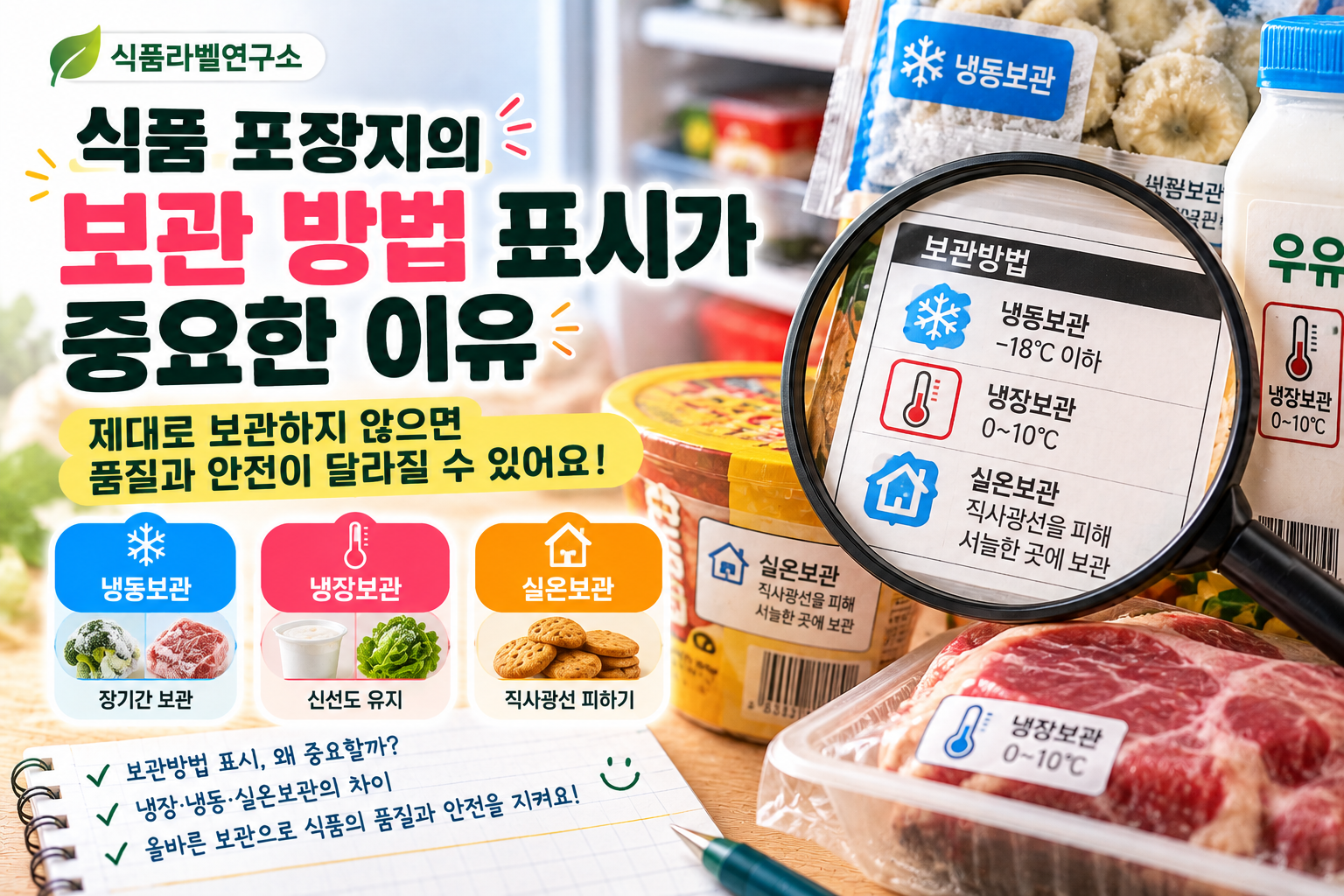 식품 라벨 보관법 한눈에 보기