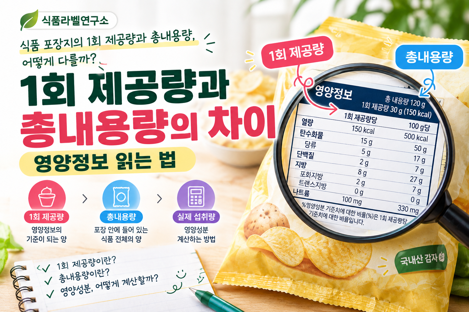 1회제공량과총내용량의차이