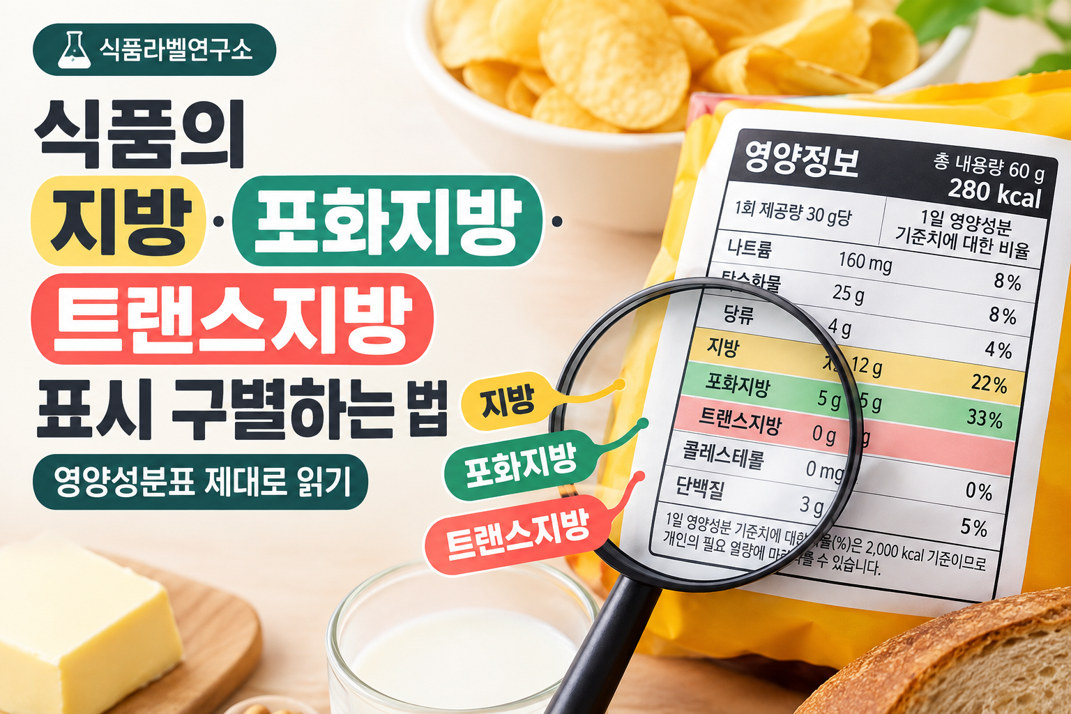 식품라벨 지방 구별법